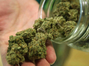 marijuana glass jar