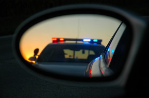 police lights rearview