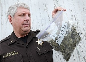 cop bag of weed